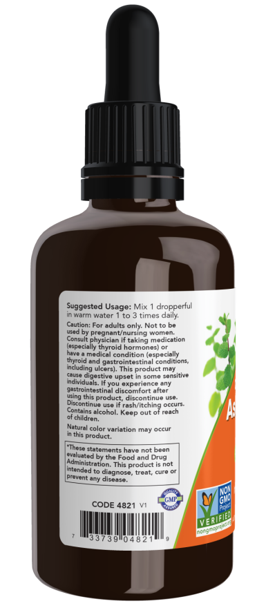 NOW Supplements, Ashwagandha Liquid Extract, Organic, Immune System Support, 2 fluid ounces