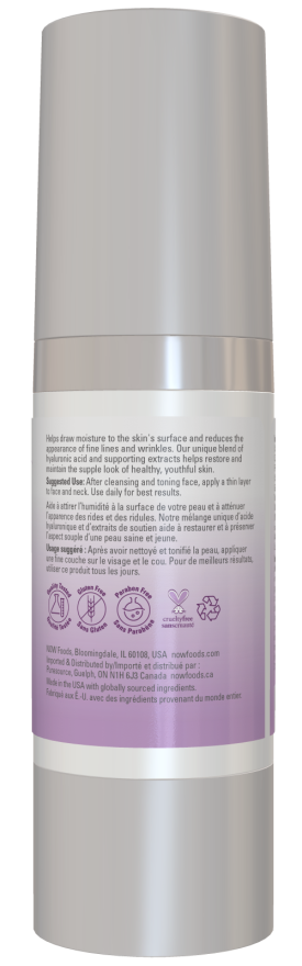 NOW Solutions, Hyaluronic Acid Moisturizer, Smoothing and Toning, Rehydrating to Start Your Day, 2-Ounce