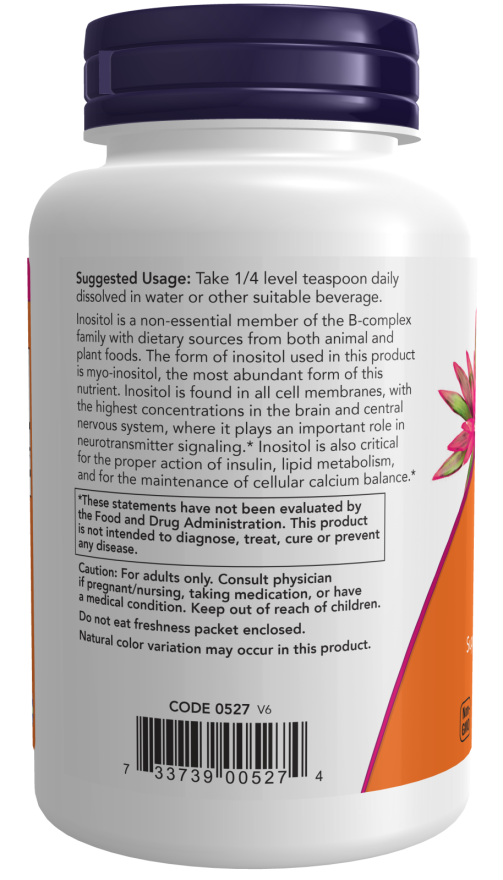 NOW Supplements, Inositol Powder, Neurotransmitter Signaling*, Cellular Health*, 4-Ounce
