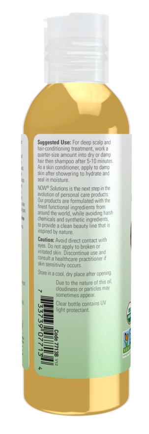NOW Solutions, Organic Jojoba Oil, Moisturizing Multi-Purpose Oil for Face, Hair and Body, 4-Ounce
