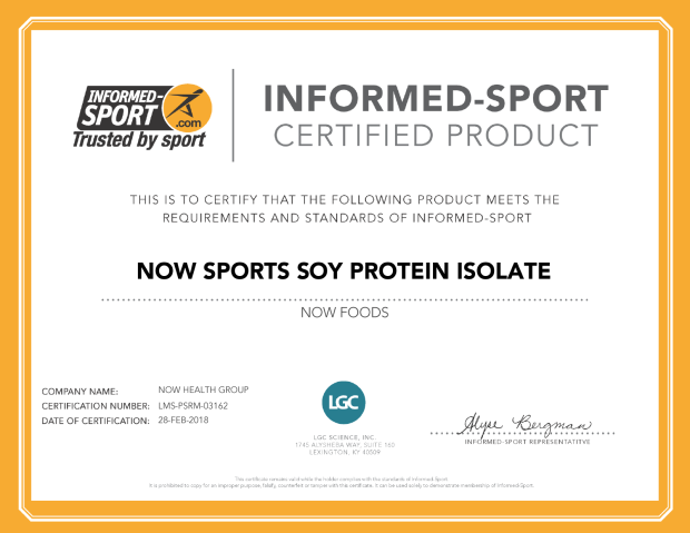 NOW Sports Nutrition, Soy Protein Isolate 20 G, 0 Carbs, Unflavored Powder, 1.2-Pound