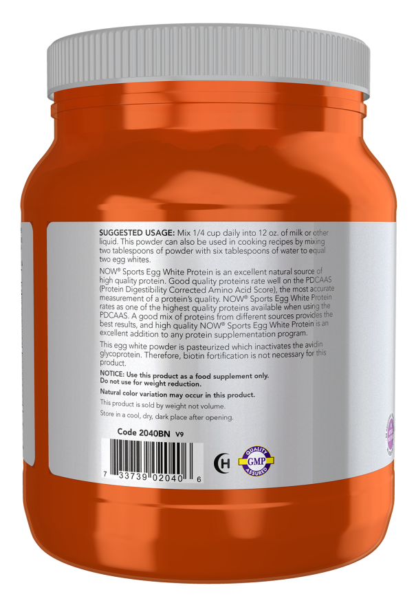 NOW Sports Nutrition, Whey Protein Isolate, 25 g With BCAAs, Unflavored Powder, 1.2-Pound