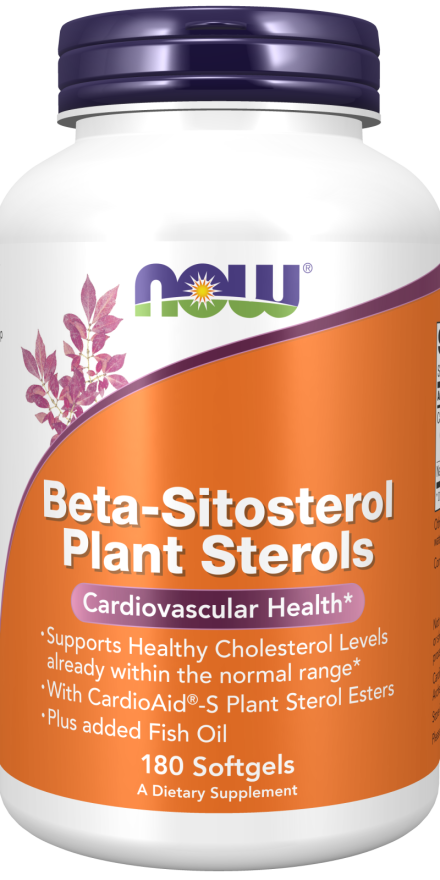 NOW Supplements, Beta-Sitosterol Plant Sterols with CardioAid®-S Plant Sterol Esters and Added Fish Oil, 90 Softgels