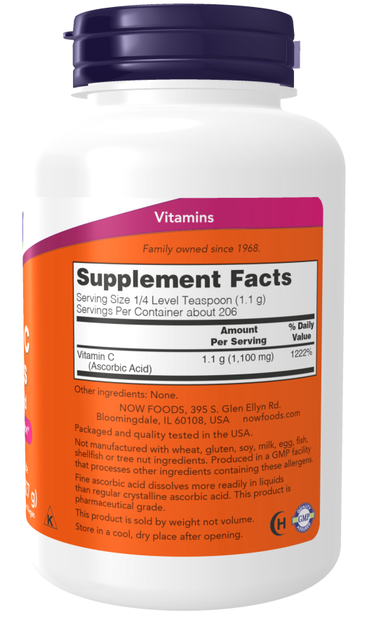 NOW Supplements, Vitamin C Crystals (Ascorbic Acid) Powder , Antioxidant Protection*, 8-Ounce