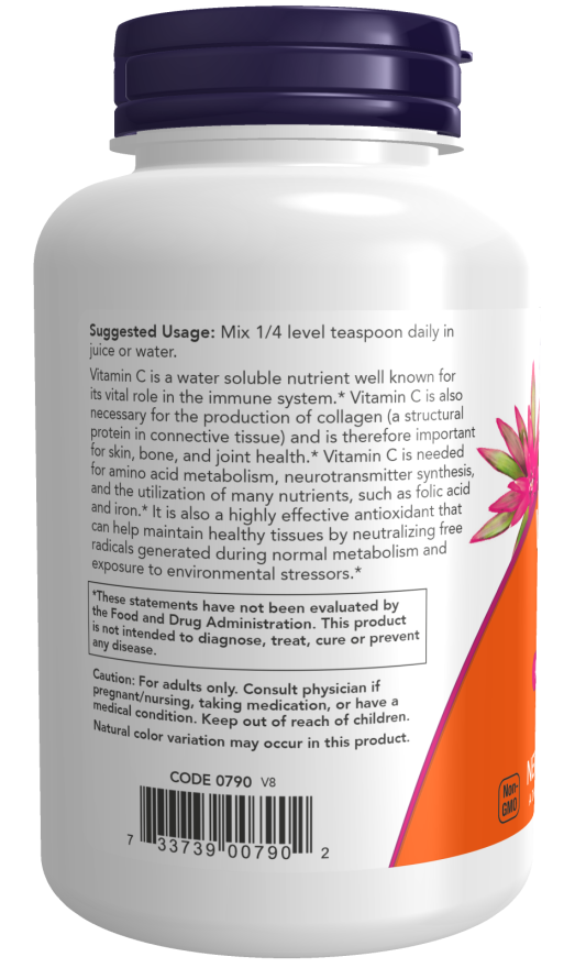NOW Supplements, Vitamin C Crystals (Ascorbic Acid) Powder , Antioxidant Protection*, 8-Ounce